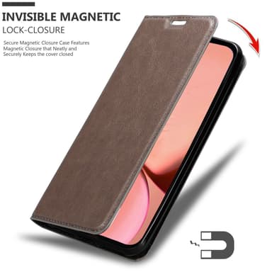 iPhone 13 MINI Suojakuori Lompakkokotelo (Ruskea)
