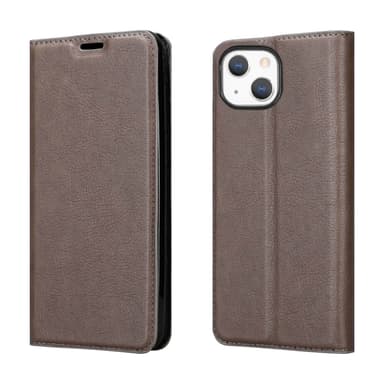 iPhone 13 MINI Suojakuori Lompakkokotelo (Ruskea)