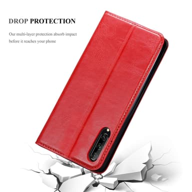 Huawei P SMART PRO Suojakuori Lompakkokotelo (Punainen)