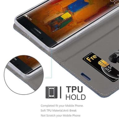 Huawei MATE 9 PRO Suojakuori Lompakkokotelo (Sininen)