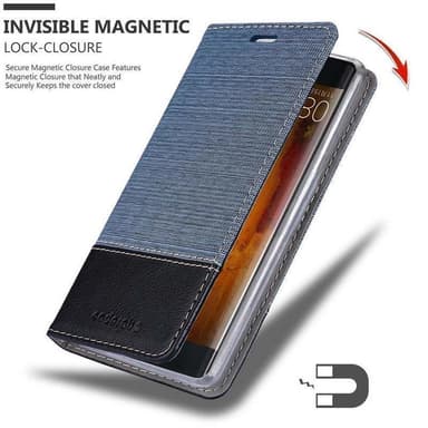 Huawei MATE 9 PRO Suojakuori Lompakkokotelo (Sininen)