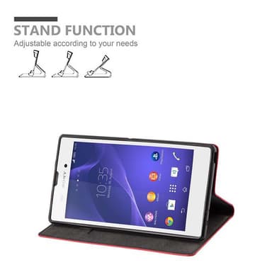 Sony Xperia T3 Suojakuori Lompakkokotelo (Punainen)