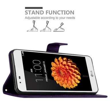 LG K7 2016 Suojakuori Lompakkokotelo (Violetti)