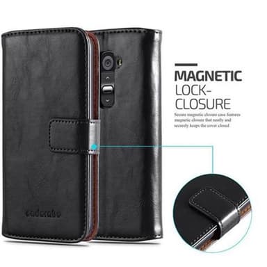 LG G2 Suojakuori Lompakkokotelo (Musta)