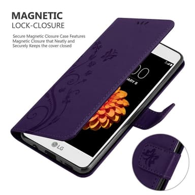 LG K7 2016 Suojakuori Lompakkokotelo (Violetti)