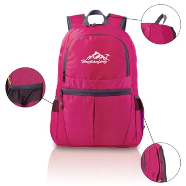 Taitettava reppu 36L Unisex (vaaleanpunainen)