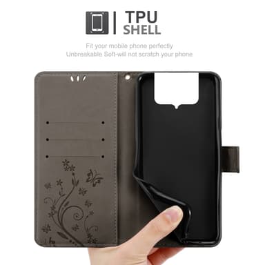 Asus ZenFone 8 FLIP Suojakuori Lompakkokotelo (harmaa)
