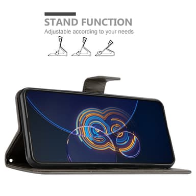 Asus ZenFone 8 FLIP Suojakuori Lompakkokotelo (harmaa)