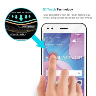 Huawei Y6 PRO 2017 Suojakalvo Karkaistu lasi