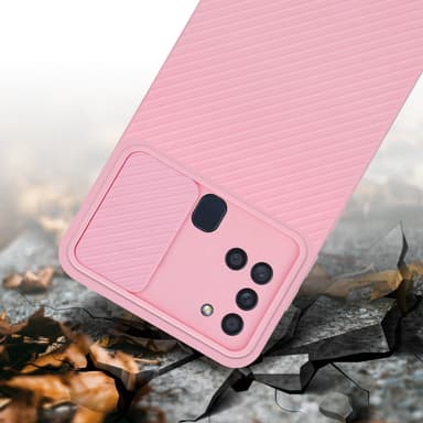 Samsung Galaxy A21s Suojakuori Kotelo (Vaaleanpunainen)