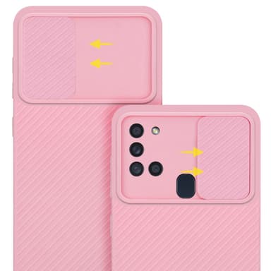 Samsung Galaxy A21s Suojakuori Kotelo (Vaaleanpunainen)