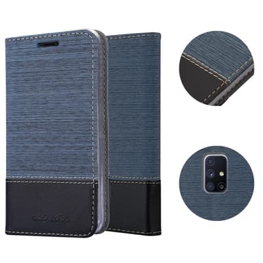 Samsung Galaxy M51 Suojakuori Lompakkokotelo (Sininen)