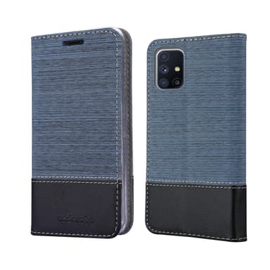 Samsung Galaxy M51 Suojakuori Lompakkokotelo (Sininen)