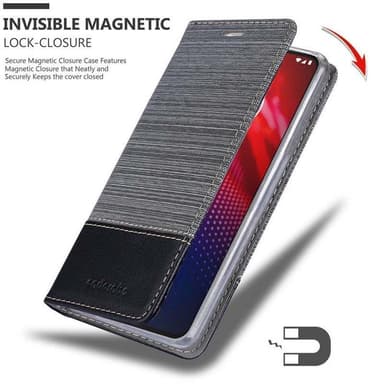 Motorola MOTO Z4 Suojakuori Lompakkokotelo (harmaa)