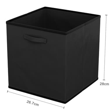 6x Säilytyslaatikko Kokoontaittuva vaatteille (musta)