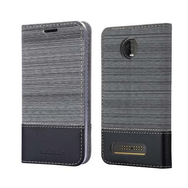 Motorola MOTO Z4 Suojakuori Lompakkokotelo (harmaa)