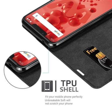WIKO VIEW 2 PLUS Suojakuori Lompakkokotelo (Musta)