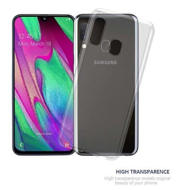 Samsung Galaxy A40 Suojakuori Kotelo (Läpinäkyvä)