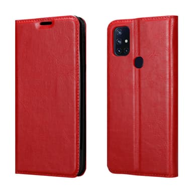 OnePlus Nord N100 Suojakuori Lompakkokotelo (Punainen)