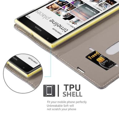 Nokia Lumia 1520 Suojakuori Lompakkokotelo (harmaa)
