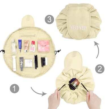 Kosmetiikkalaukku Meikkilaukku Toalettilaukku (beige)