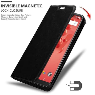 WIKO VIEW 2 PLUS Suojakuori Lompakkokotelo (Musta)