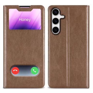 Lompakkokotelo Samsung Galaxy S24 Case (Ruskea)