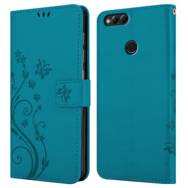 Honor 7X Suojakuori Lompakkokotelo (Sininen)