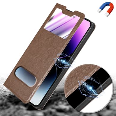 Lompakkokotelo Samsung Galaxy S24 Case (Ruskea)