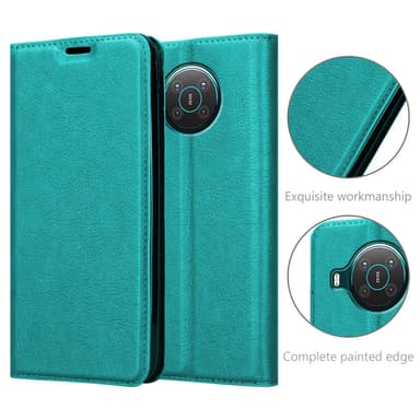Nokia X10 / X20 Suojakuori Lompakkokotelo (Turkoosi)