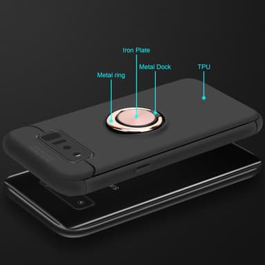 Samsung Galaxy NOTE 8 Suojakuori Kotelo (Musta)