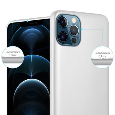 iPhone 12 / 12 PRO Suojakuori Kotelo (Hopea)