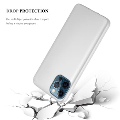 iPhone 12 / 12 PRO Suojakuori Kotelo (Hopea)