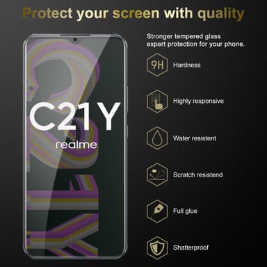 Realme C21Y / C25Y Näytönsuoja Karkaistu lasi