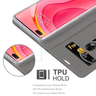 Huawei NOVA 7 PRO 5G Suojakuori Lompakkokotelo (harmaa)
