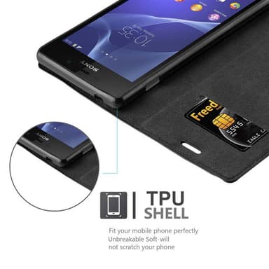Sony Xperia M2 / M2 AQUA Suojakuori Lompakkokotelo