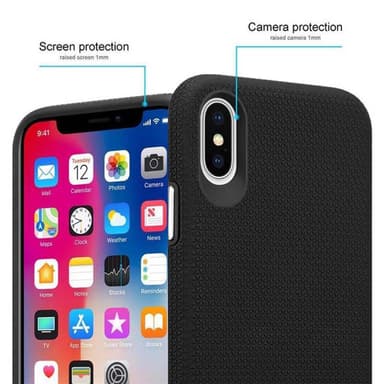iPhone X / XS Suojakuori Kotelo (Musta)