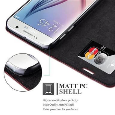 Samsung Galaxy S6 Suojakuori Lompakkokotelo (Punainen)