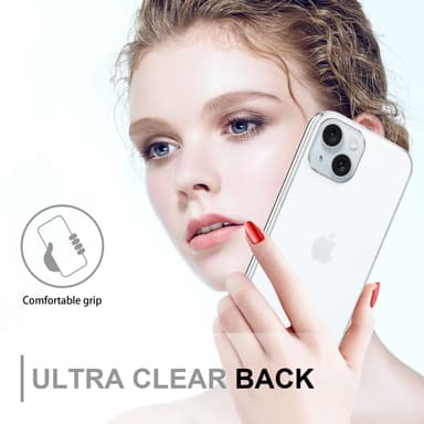 iPhone 15 PLUS Suojakuori Case Cover (Läpinäkyvä)