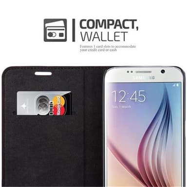 Samsung Galaxy S6 Suojakuori Lompakkokotelo (Punainen)