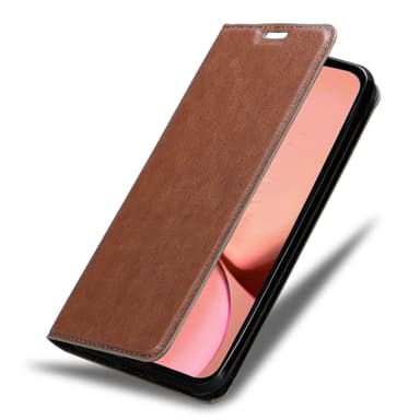 iPhone 13 MINI Suojakuori Lompakkokotelo (Ruskea)