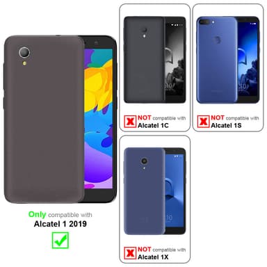 Alcatel 1 2019 Suojakuori Universaali (Musta)