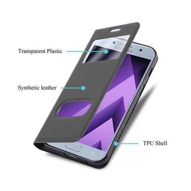 Lompakkokotelo Samsung Galaxy A3 2017 Case (Musta)