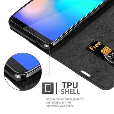 Cubot J3 PRO Suojakuori Lompakkokotelo (Musta)