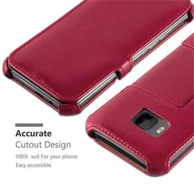 HTC ONE M9 Suojakuori Lompakkokotelo (Punainen)