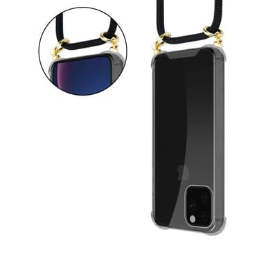iPhone 11 PRO MAX Suojakuori Kotelo Ketju (Musta)