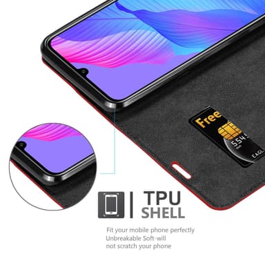 Huawei P SMART S Suojakuori Lompakkokotelo (Punainen)