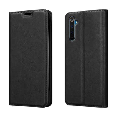 Realme 6 PRO Suojakuori Lompakkokotelo (Musta)
