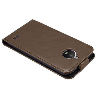 Motorola MOTO E4 Suojakuori Lompakkokotelo (Ruskea)