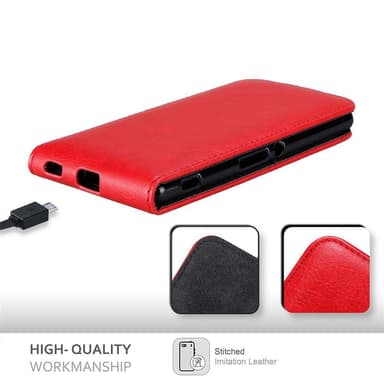 Sony Xperia M5 Suojakuori Lompakkokotelo (Punainen)
